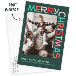 Bold Festive Fun Flat Christmas Photo Card