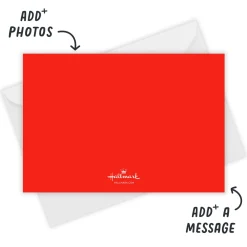 Bold Folk Art Lettering Flat Holiday Photo Card