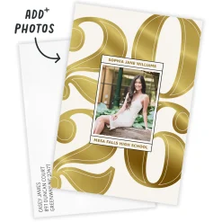 Bold Gold 2026 Flat Graduation Announcement