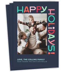 Bold Holiday Fun Flat Holiday Photo Card