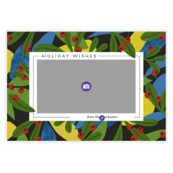 Bold Holly Flat Holiday Photo Card
