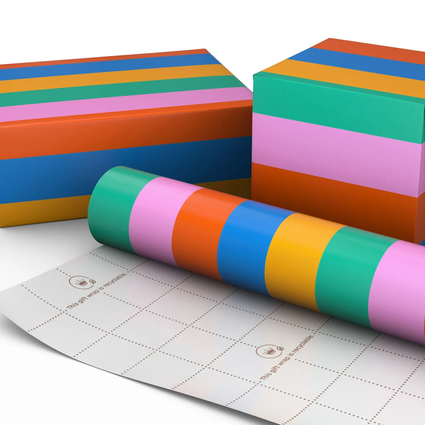 Bold Modern Stripes Wrapping Paper Mini Roll, 38.8 sq. ft.