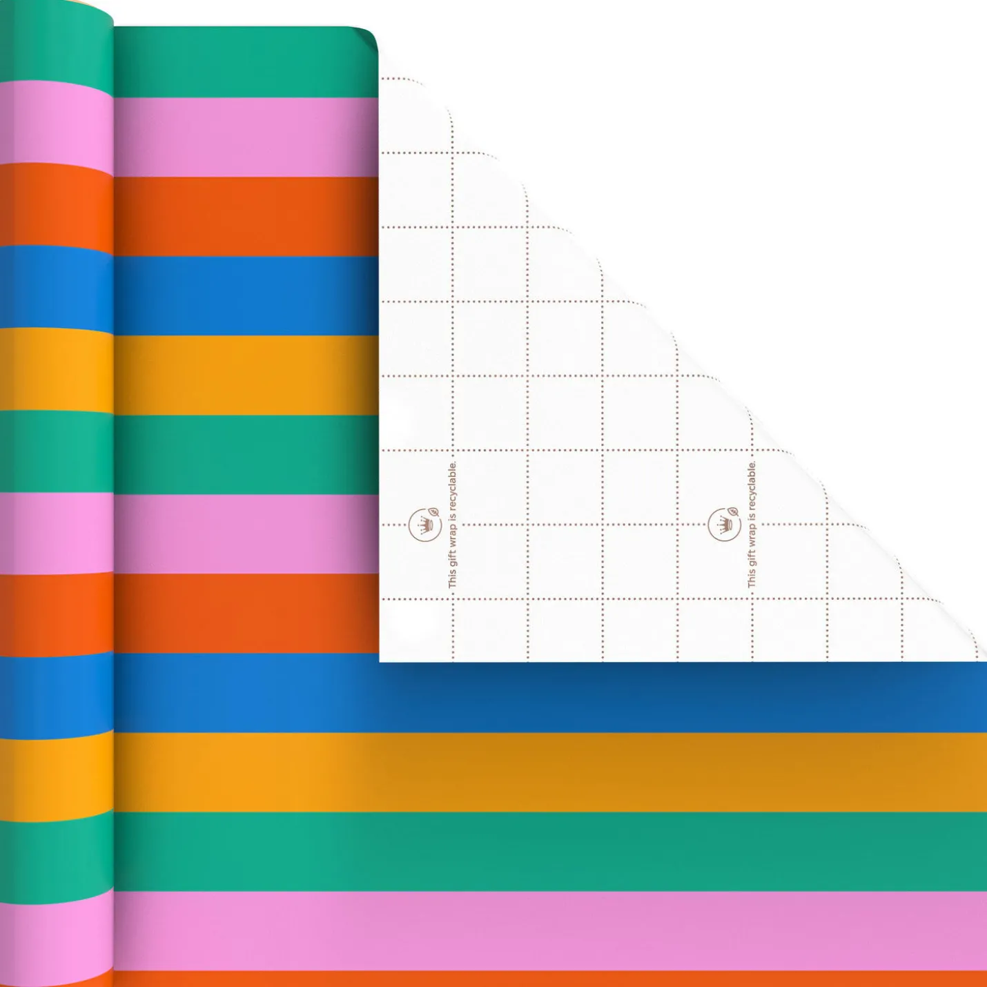 Bold Modern Stripes Wrapping Paper Mini Roll, 38.8 sq. ft.