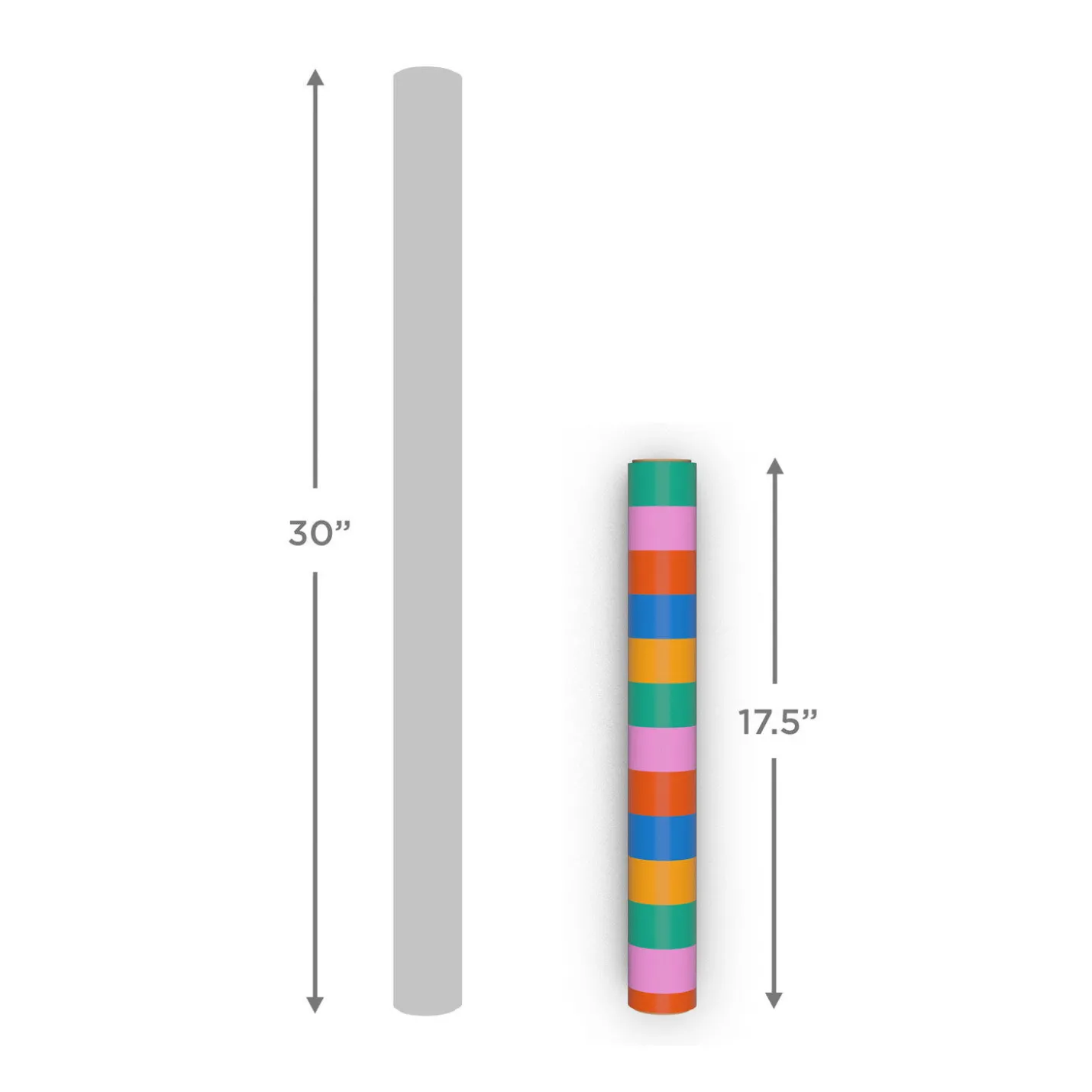Bold Modern Stripes Wrapping Paper Mini Roll, 38.8 sq. ft.