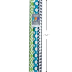 Bold Patterns and Solids 3-Pack Reversible Wrapping Paper