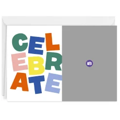Bold Stacked Letters Custom Celebration Card