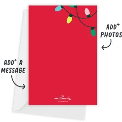 Bold String Lights Flat Christmas Photo Card