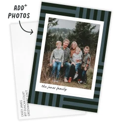 Bold Striped Blocks Flat Holiday Photo Card