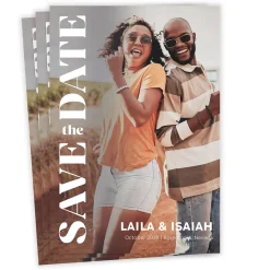 Bold Type Full-Bleed Photo Flat Wedding Save the Date