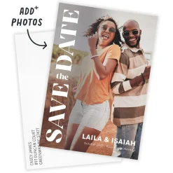 Bold Type Full-Bleed Photo Flat Wedding Save the Date