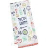 Bon Appétit Food Icons Tea Towel, 18x24