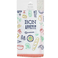 Bon Appétit Food Icons Tea Towel, 18x24