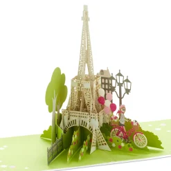Bonjour Eiffel Tower 3D Pop-Up Hello Card