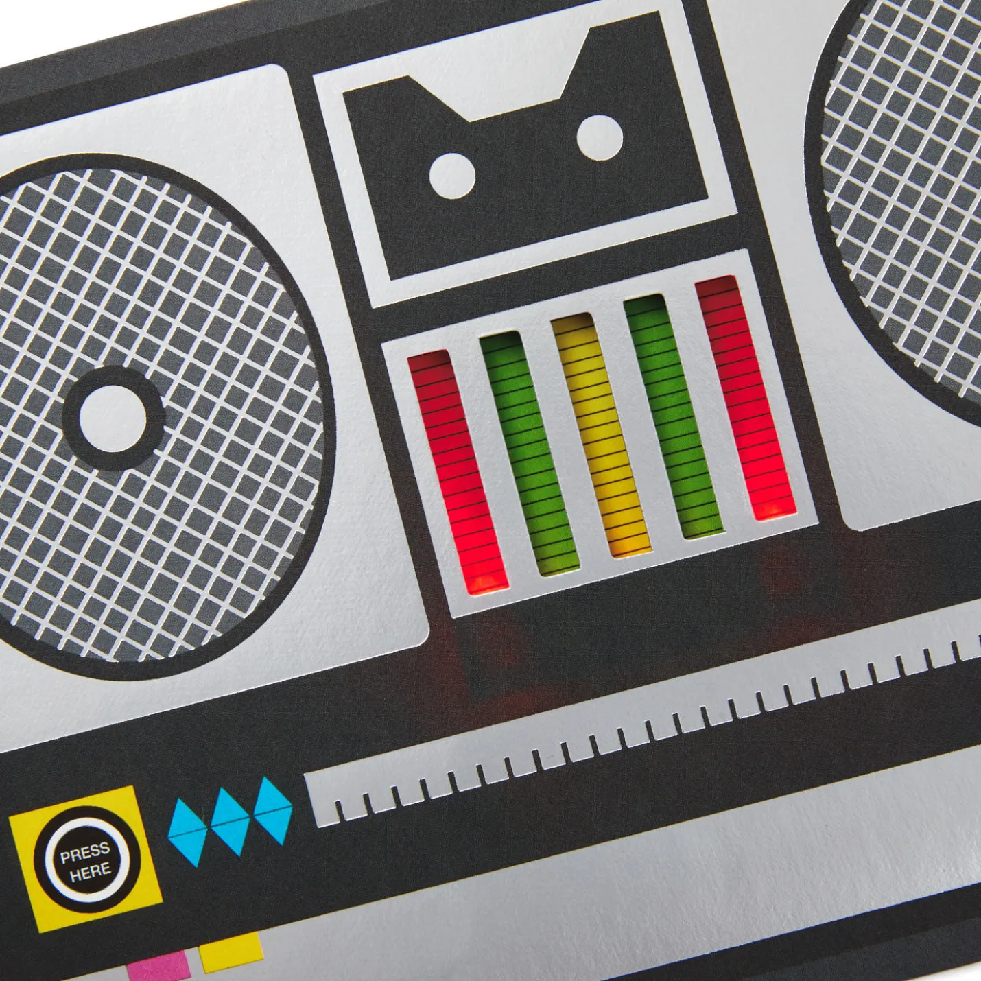 Boom Box Musical Birthday Card With Lights