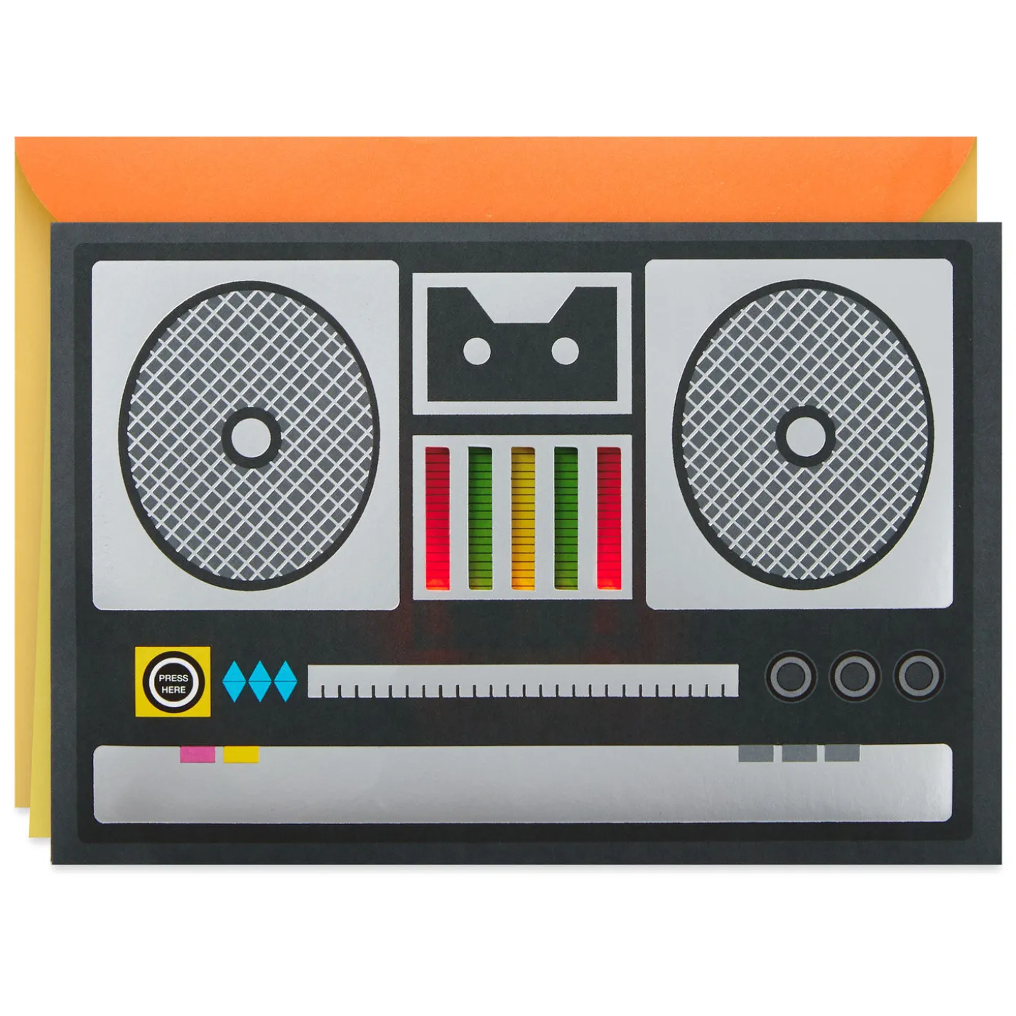 Boom Box Musical Birthday Card With Lights