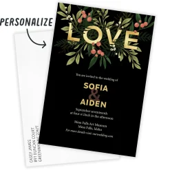 Botanical Love Flat Wedding Invitation