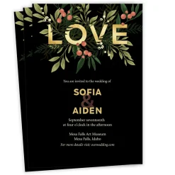 Botanical Love Flat Wedding Invitation