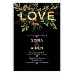 Botanical Love Flat Wedding Invitation