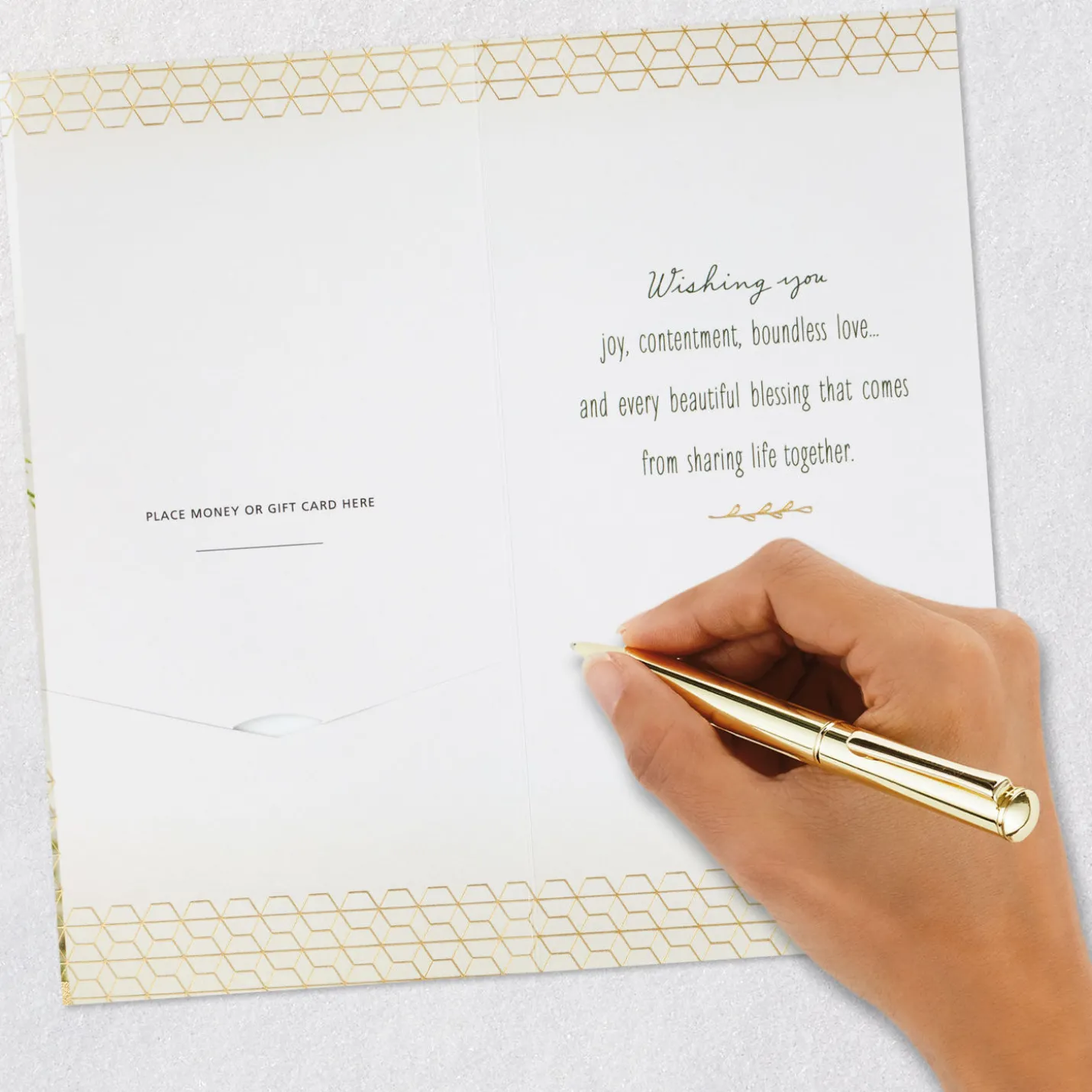 Boundless Love and Beautiful Blessings Money Holder Wedding Card
