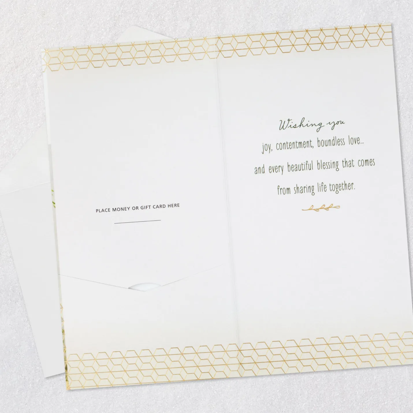 Boundless Love and Beautiful Blessings Money Holder Wedding Card