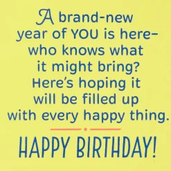 Brand-New Year of You Birthday Card