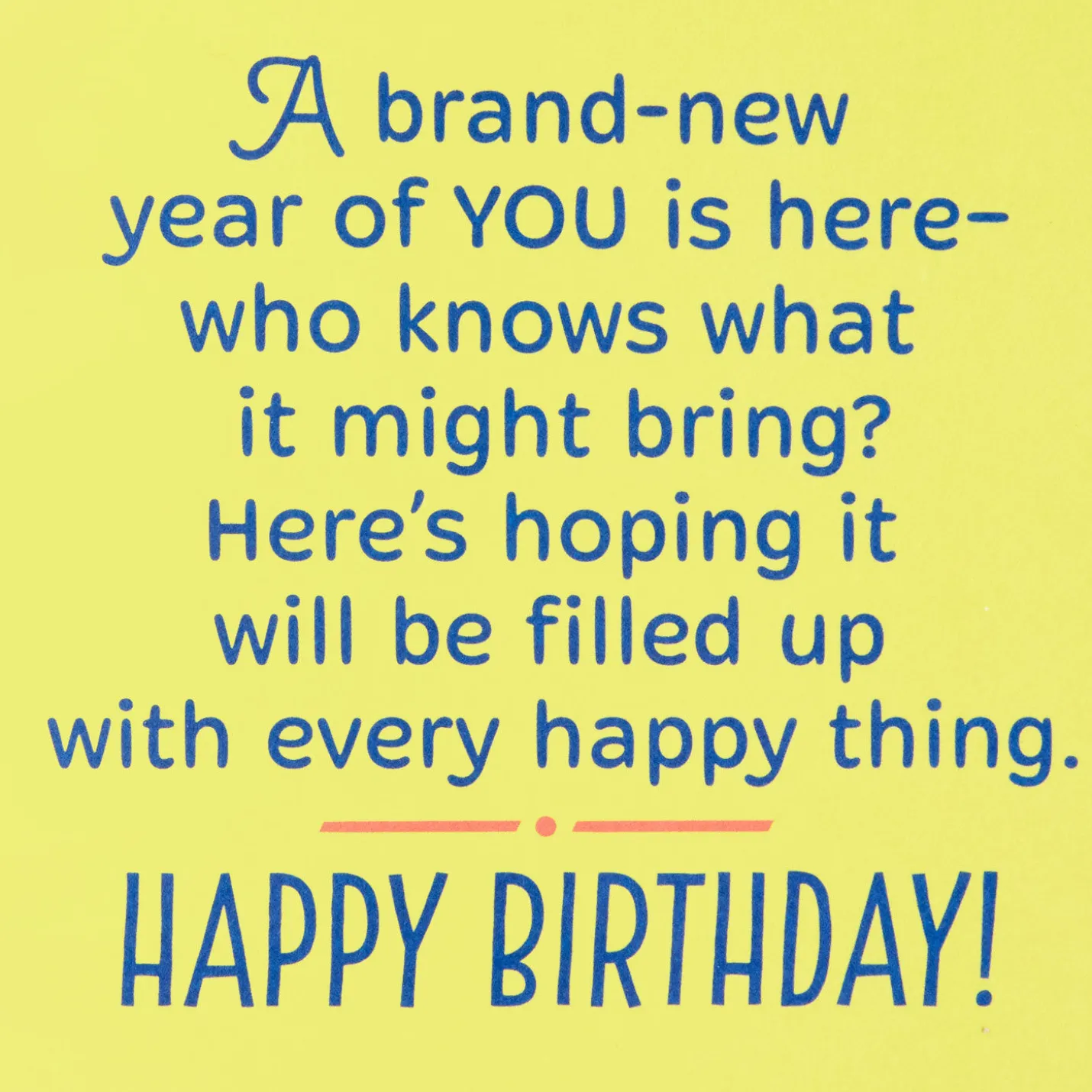 Brand-New Year of You Birthday Card