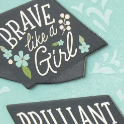 Brave, Brilliant and Bold Like a Girl Graduation Card for Her
