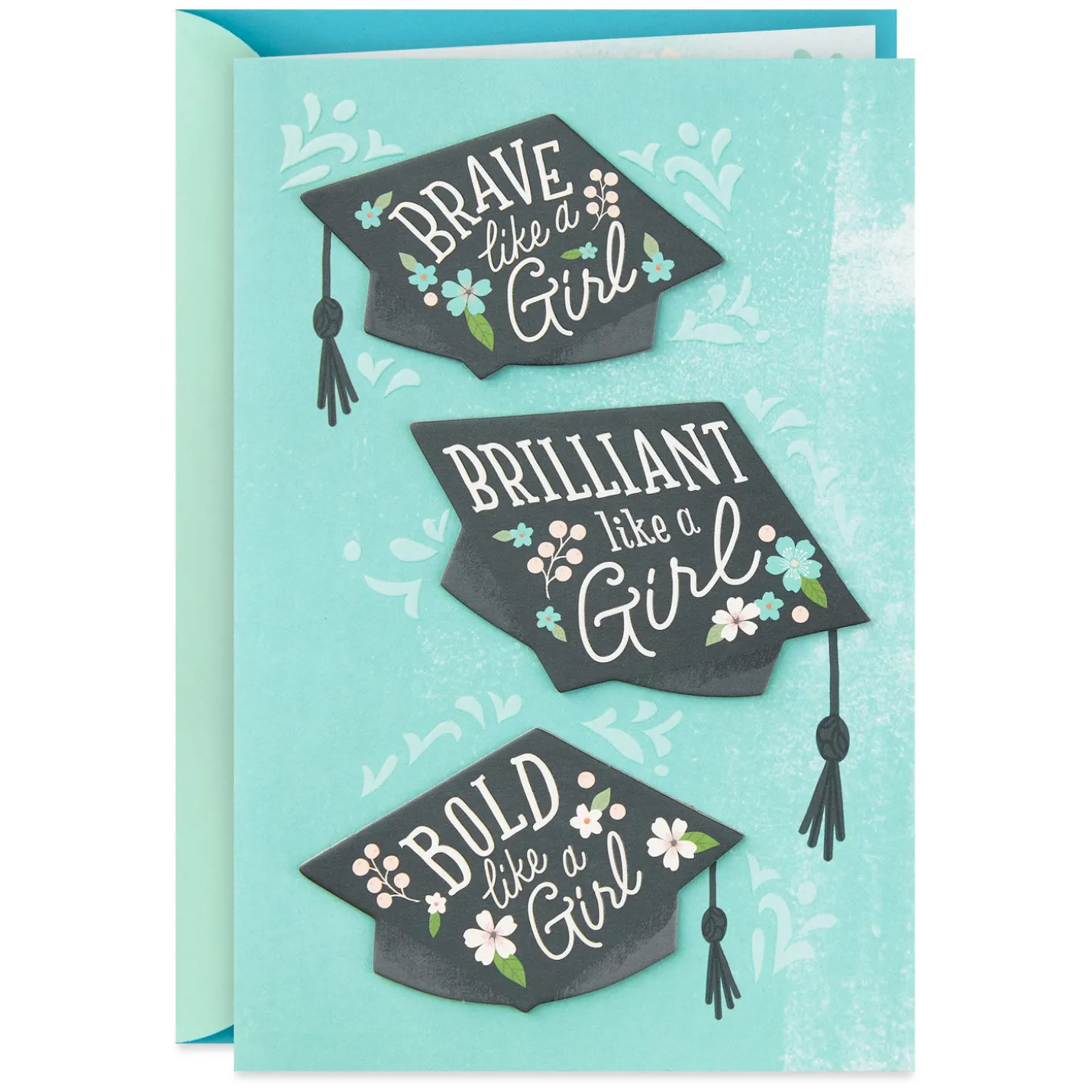 Brave, Brilliant and Bold Like a Girl Graduation Card for Her