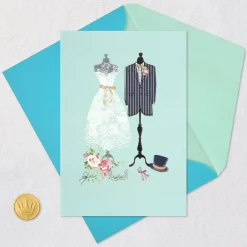 Bridal Gown and Groom Jacket Blank Wedding Card