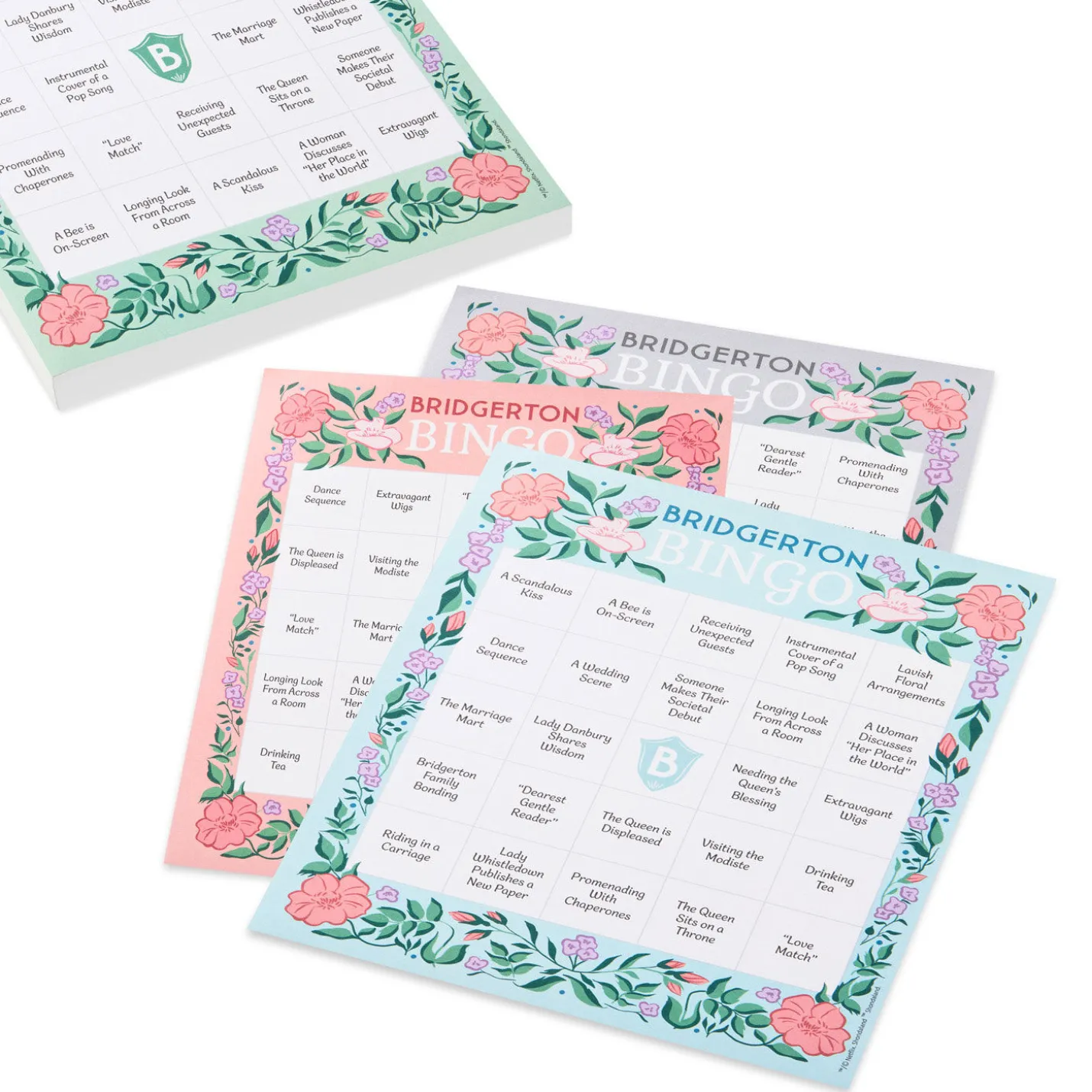 Bridgerton Bingo Game Pad, 102 Sheets