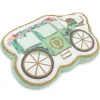 Bridgerton Green Carriage Shaped Throw Pillow