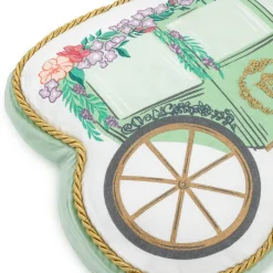 Bridgerton Green Carriage Shaped Throw Pillow