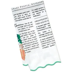 Bridgerton Lady Whistledown's Society Papers Tea Towel, 18x26