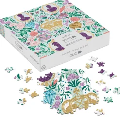 Bridgerton Ton Silhouettes on Floral 1000-Piece Jigsaw Puzzle