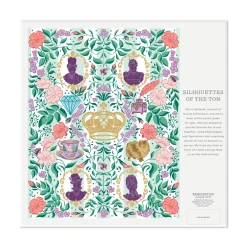 Bridgerton Ton Silhouettes on Floral 1000-Piece Jigsaw Puzzle
