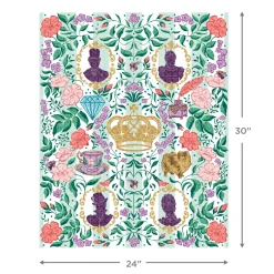 Bridgerton Ton Silhouettes on Floral 1000-Piece Jigsaw Puzzle