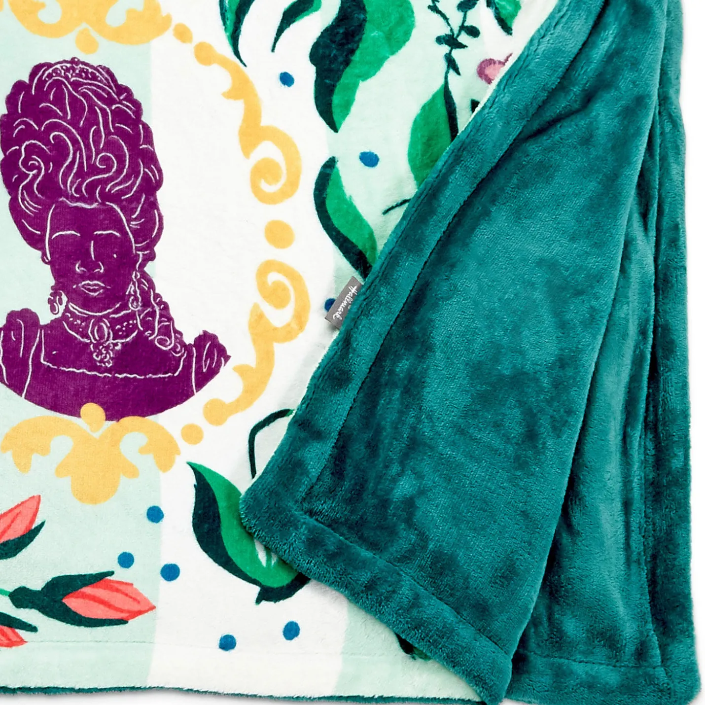 Bridgerton Ton Silhouettes on Floral Blanket, 50x60
