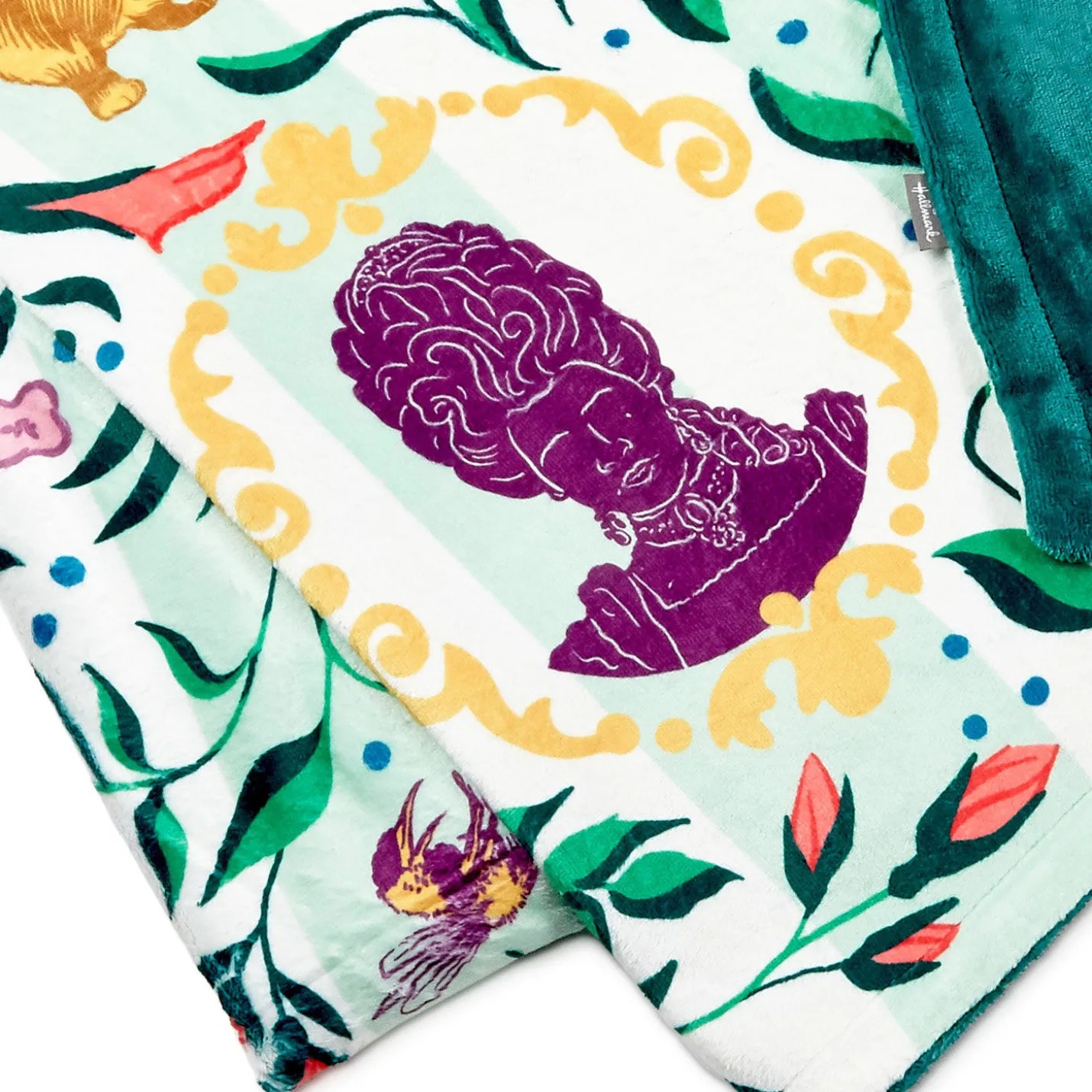 Bridgerton Ton Silhouettes on Floral Blanket, 50x60