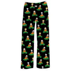 Brief Insanity Peanuts Pumpkin Patch Black Lounge Pants