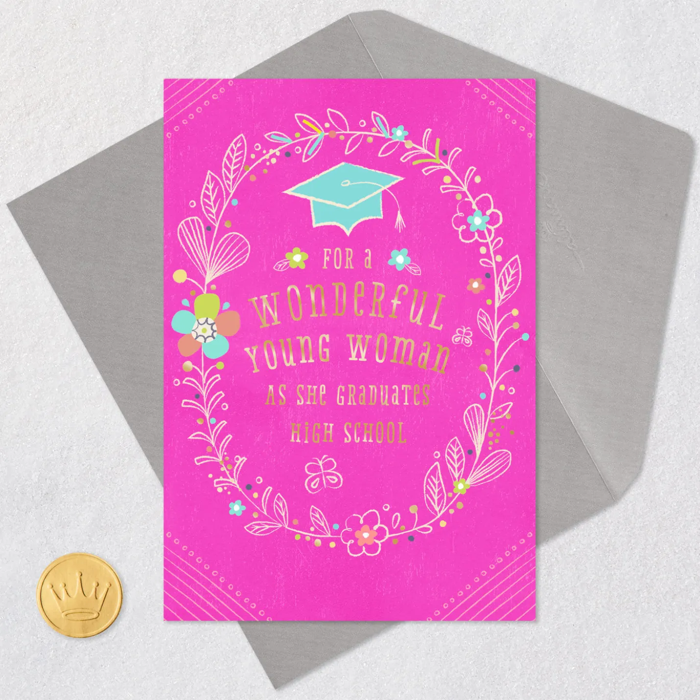 Bright and Beautiful Future High School Graduation Card for Her
