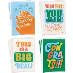 Bright and Bold Assorted Congratulations Cards, Pack of 12