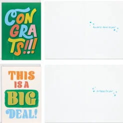 Bright and Bold Assorted Congratulations Cards, Pack of 12