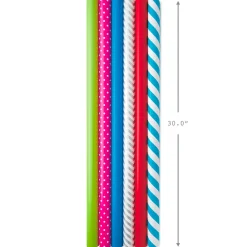 Bright and Bold 6-Pack Wrapping Paper, 180 sq. ft. total
