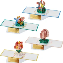 Bright and Cheery Nature Pop-Up Assorted Thinking of You Cards, Pack of 4