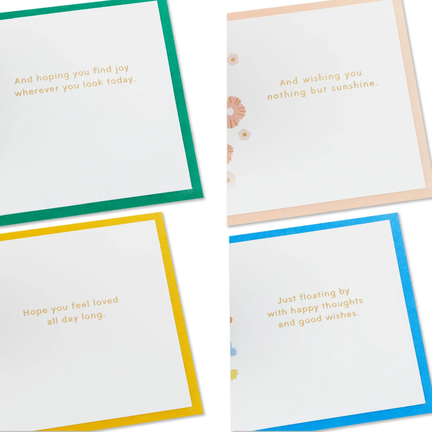 Bright and Cheery Nature Pop-Up Assorted Thinking of You Cards, Pack of 4