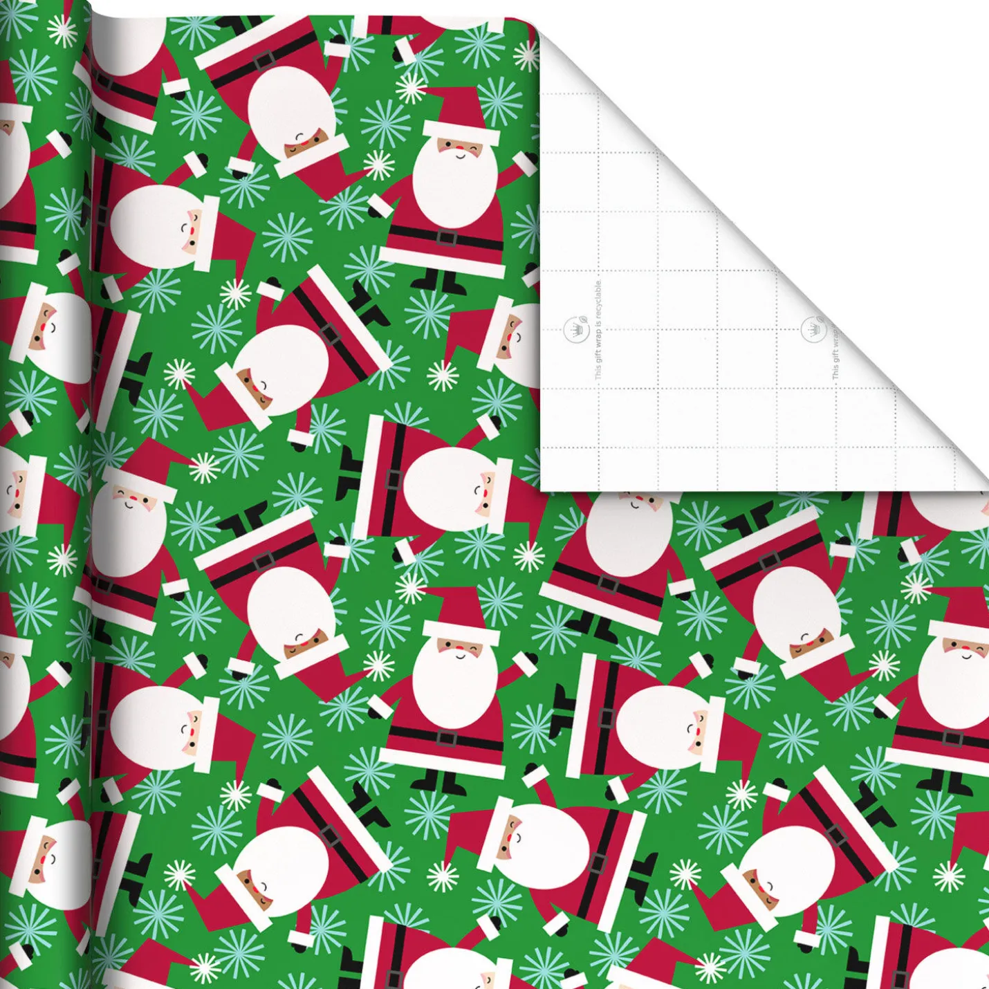 Bright and Graphic 3-Pack Reversible Christmas Wrapping Paper, 120 sq. ft.