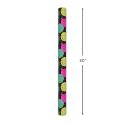 Bright Balloons on Black Wrapping Paper Roll, 17.5 sq. ft.