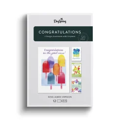 Bright Celebrations Assorted Religious Congratulations Cards, Box of 12