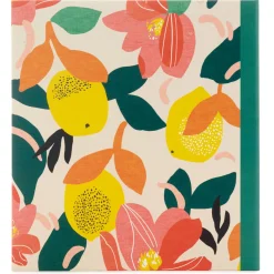 Bright Citrus Customizable Recipe Organizer Book