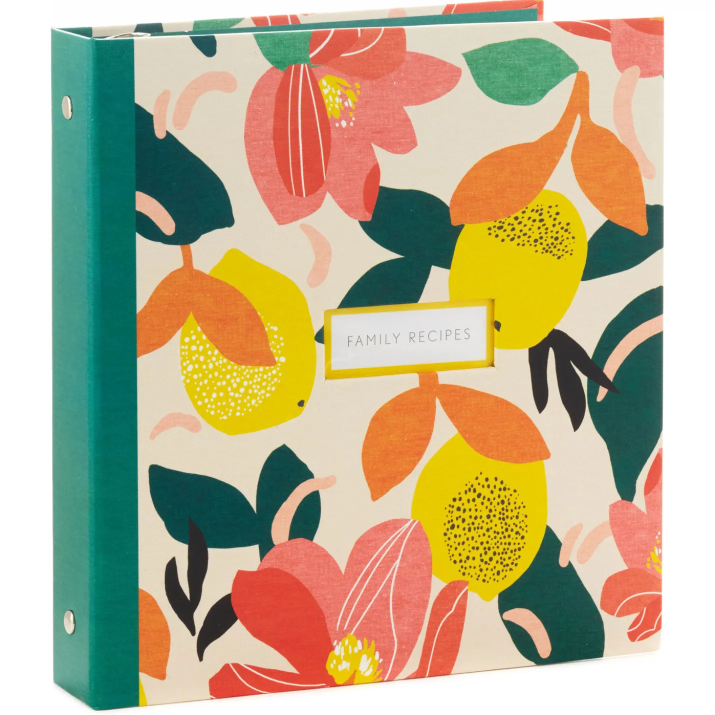 Bright Citrus Customizable Recipe Organizer Book